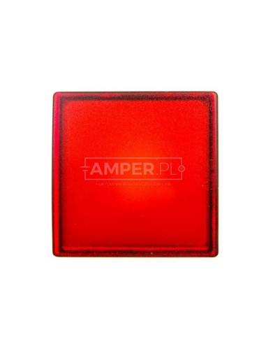 Główka lampki sygnalizacyjnej 30x30mm kwadratowa 22mm czerwona ZB5CV043