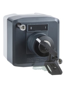 Kaseta ciemnoszara, 1 Przełącznik piórkowy O22 przŁącznik piórk. z kluczem 1 NO XALD144