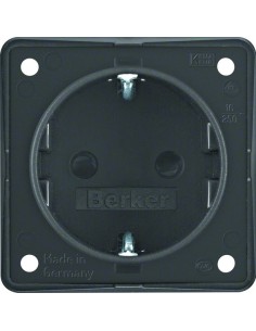 Integro Flow Gniazdo SCHUKO z podwyższona ochroną styków, antracyt, mat 947792505 Berker Hager