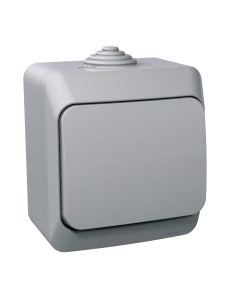 Cedar Plus - Gniazdo pojedyncze 2P+PE z szarą klapką IP44 szary WDE000640