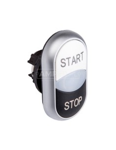 Napęd przycisku podwójny czarno/biały /START-STOP/ z podświetleniem z samopowrotem M22-DDL-WS-GB1/GB0 216708