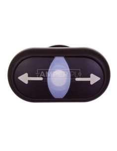 Napęd przycisku podwójnego czarny z podświetleniem z samopowrotem M22S-DDL-S 216711