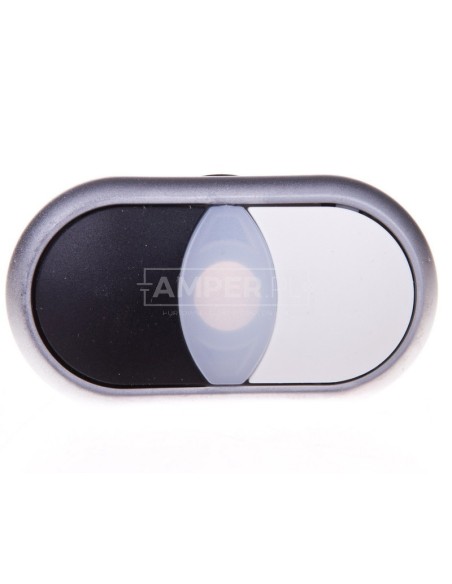 Napęd przycisku podwójny biało/czarny z podświetleniem z samopowrotem M22-DDL-WS 216704