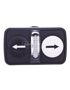 Napęd przycisku podwójny czarny /STRZAŁKI/ z podświetleniem z samopowrotem ZB5AW7A1724