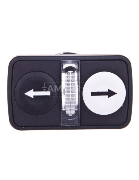 Napęd przycisku podwójny czarny /STRZAŁKI/ z podświetleniem z samopowrotem ZB5AW7A1724