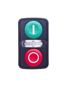 Napęd przycisku podwójny zielony/czerwony /O-I/ z podświetleniem z samopowrotem ZB5AW7A3741