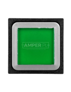 Napęd przycisku podświetlanego kwadratowy płaski zielony Q25LTR-GN 086812