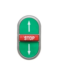 Napęd przycisku potrójny zielony/czerwony /STRZAŁKI GÓRA DÓŁ STOP/ z samopowrotem LPCB7355