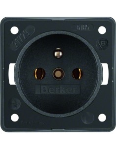 Integro Flow Gniazdo z uziemieniem, antracyt, mat 961852505 Berker Hager