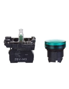 Lampka sygnalizacyjna 22mm zielona 230V AC XB5AVM3