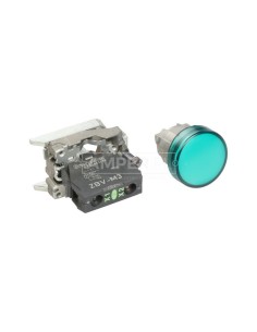 Lampka sygnalizacyjna 22mm zielona 230-240V DC LED XB4BVM3