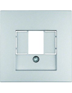 B.Kwadrat/B.7 Płytka czołowa do gniazda głośnikowego i gniazda ładowania USB, alu mat, lakierowany 10331404 Berker Hager