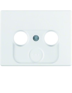 Arsys Płytka czołowa do gniazda antenowego 2- i 3-wyjściowego, biały 12010179 Berker Hager