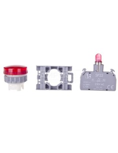 Lampka sygnalizacyjna 22mm czerwona 230V AC SP22-LC-230-LED\AC