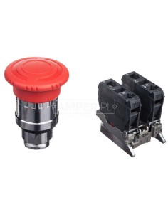 Przycisk bezpieczeństwa 22mm 2NC IP66 przez obrót XB4BS8444 2