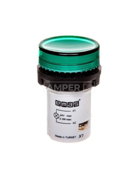 Lampka sygnalizacyjna 24V zielona T0-MBSD024Y