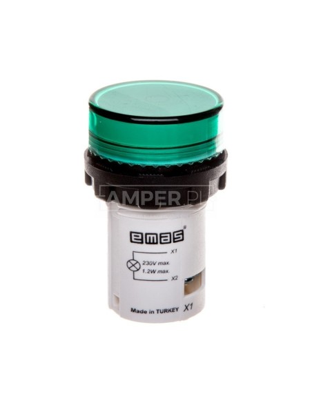 Lampka sygnalizacyjna 230V zielona T0-MBSD220Y