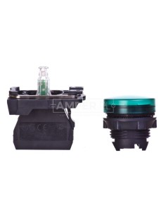 Lampka sygnalizacyjna 22mm zielona 24V AC/DC LED XB5AVB3