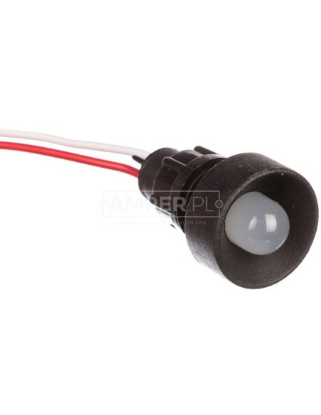 Lampka sygnalizacyjna LED 10mm biała Klp10W/24V 84410006