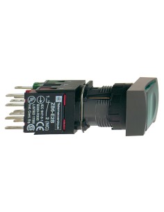 Przycisk kompletny ziel. podśw. prost. O 16, kryty z sam. powr., 12...24V -1NO+1NC XB6DW3B5B