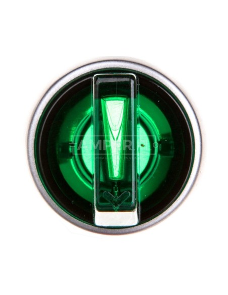 Przełącznik 2 połóżeniowy pokrętło 22mm zielony 1Z bez samopowrotu ST22-PL.Z-10-230-LED\AC