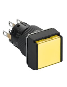 przycisk z podśw. żółty kwadr. O 16, kryty z sam. powr., 24 V, 2OC XB6ECW5B2P