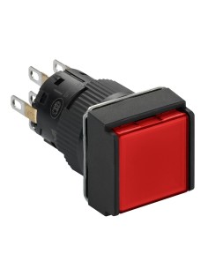 przycisk czerwony z podśw. kwadr. O 16, kryty z sam. powr., 24 V, 2OC XB6ECW4B2P