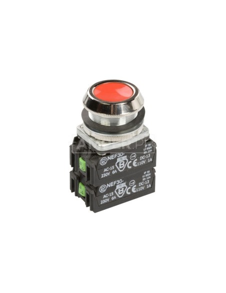 Przycisk sterowniczy 30mm czerwony z samopowrotem 2Z 2R W0-NEF30-K 2X2Y C