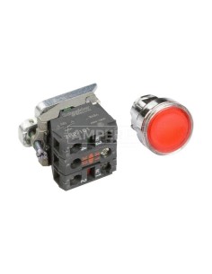 Przycisk sterowniczy 22mm czerwony z samopowrotem z podświetleniem 1Z 1R XB4BW34B5