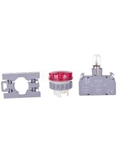 Lampka sygnalizacyjna 22mm czerwona 230V AC SP22-LC-230-BA9S\.