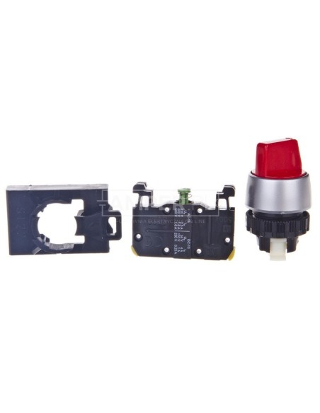 Przełącznik 2 położeniowy pokrętło 22mm czerwony 1Z bez samopowrotu ST22-P.C-10\.