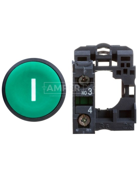 Przycisk sterowniczy 22mm zielony 1Z z samopowrotem XB5AA3311