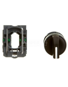 Przełącznik 3 położeniowy pokrętło 22mm czarny 2Z bez samopowrotu XB5AD33