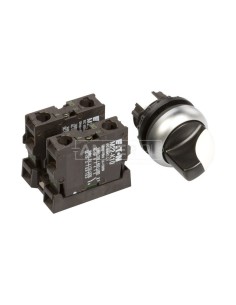 Przełącznik 3 położeniowy pokrętło 22mm czarny 2Z bez samopowrotu M22-WRK3/K20 216520