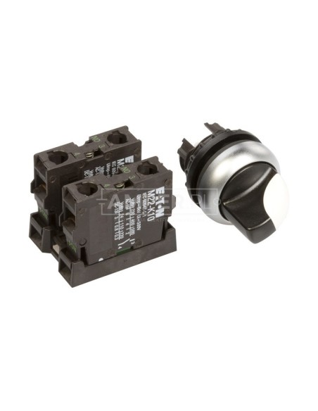 Przełącznik 3 położeniowy pokrętło 22mm czarny 2Z bez samopowrotu M22-WRK3/K20 216520