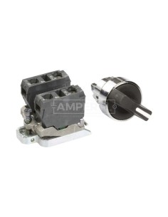 Przełącznik 3 położeniowy pokrętło 22mm czarny 2Z bez samopowrotu XB4BD33