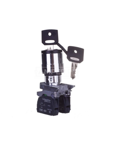 Przełącznik 3 położeniowy klucz 22mm 2Z bez samopowrotu XB4BG03