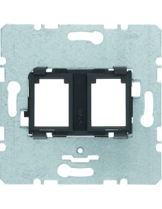 one.platform Płytka nośna podwójna z czarnym elementem mocującym, mechanizm 454202 Berker Hager