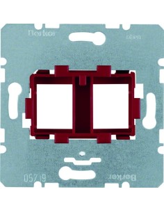 one.platform Płytka nośna podwójna z czerwonym elementem mocującym, mechanizm 454101 Berker Hager