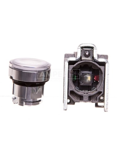 Przycisk sterowniczy 22mm biały z samopowrotem z podświetleniem 1Z 1R XB4BW31M5
