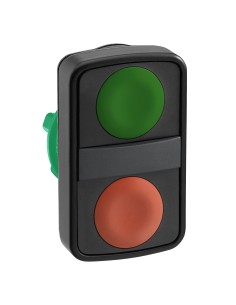 Przycisk ziel. kryty/czerw. kryty dwuklawiszowy O22 bez ozn. ZB5AA7340