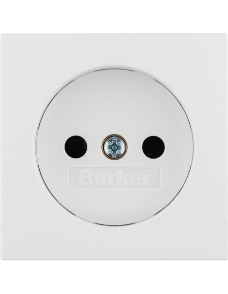 B.3/B.7 Płytka czołowa do gniazda bez uziemienia, biały 3967331909 Berker Hager