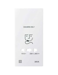 Merten, Płytka centralna System D gniazda golarki biały polarny Merten MTN213419 Schneider