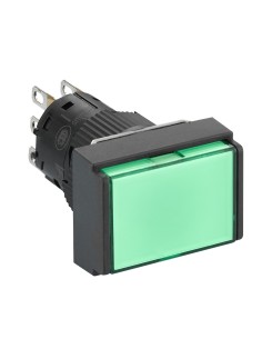 Przycisk podśw. ziel. prostokątny O 16, kryty z sam. powr., 24 V, 1 OC XB6EDW3B1P