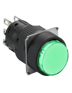 Przycisk podśw. ziel. okr. O 16, kryty z sam. powr., 24 V, 1 OC XB6EAW3B1P
