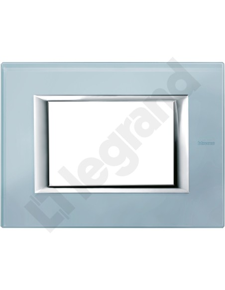 AXOLUTE Ramka 3-modułowa SZKŁO BŁĘKITNE HA4803VZS