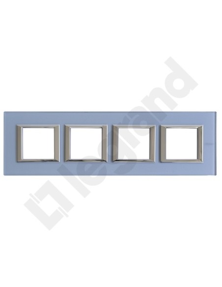 AXOLUTE Ramka 4x2-modułowa pozioma SZKŁO BŁĘKITNE HA4802M4HVZS