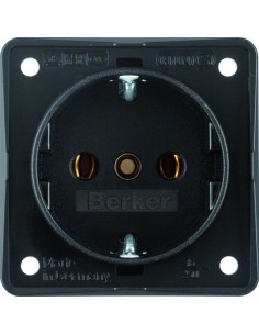 Integro Flow Gniazdo SCHUKO, mechanizm, czarny, mat 9418505 Berker Hager