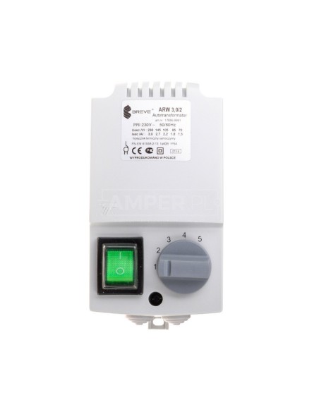 Regulator prędkości obrotowej 1-fazowy ARW 3,0/2 230V 3A IP54 17886-9991