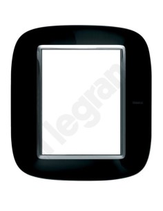 AXOLUTE Ramka owalna 3+3-modułowa czarny metal HB4826NR